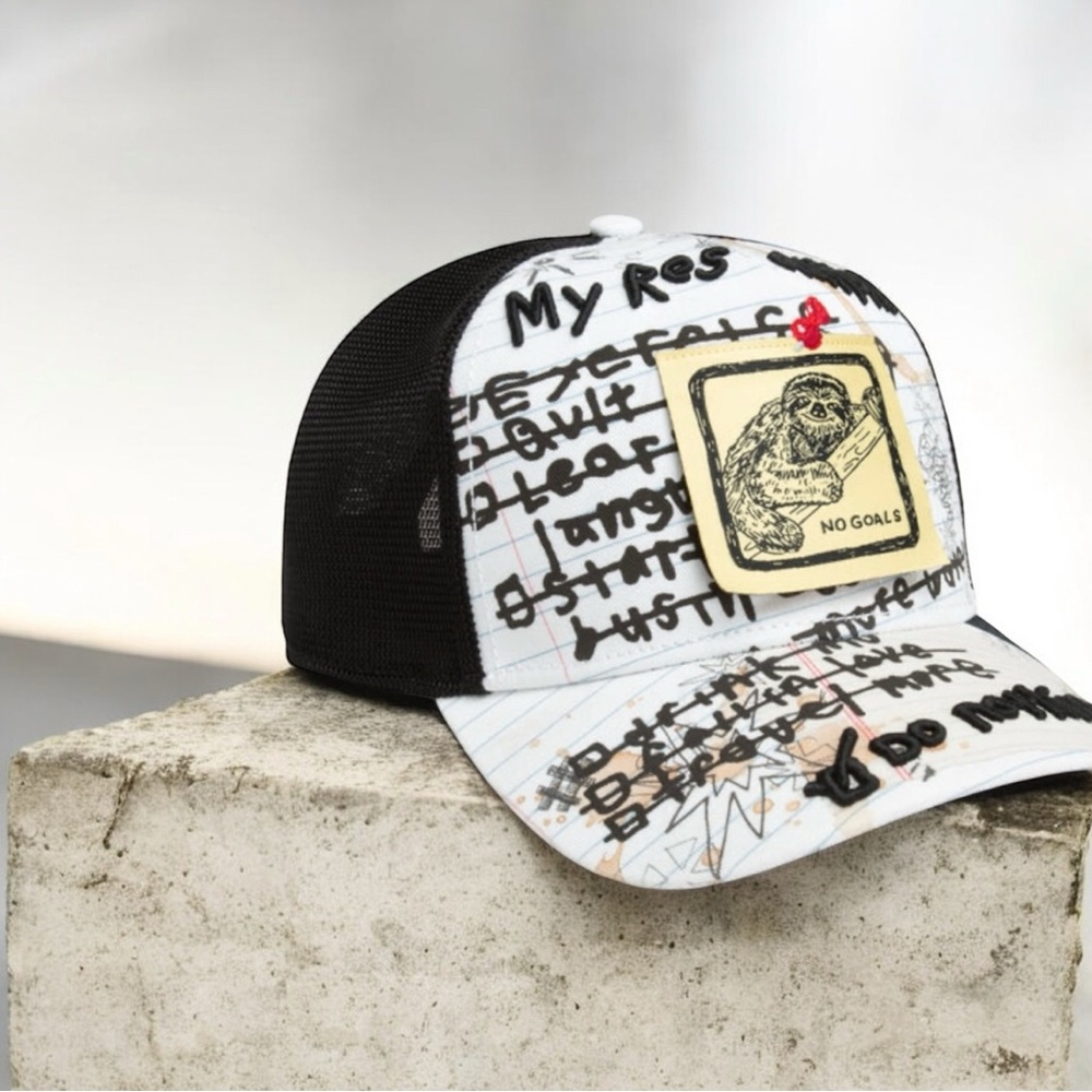 GOORIN BROS NEW YEAR, SAME ME NO RESOLUTIONS SLOTH CAP HAT -Friday Drop- NIB - Picture 2 of 14
